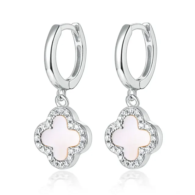 Сережки "Clover" з перламутром – обкладинка - купуйте на Chuttyevo!